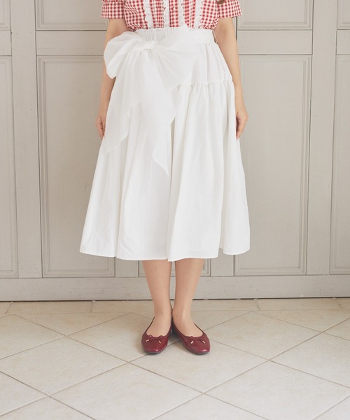 Areeam（アリーム）の「タフタギャザースカート（スカート・レディース・オフホワイト/ブルー・FREE）」の12枚目の写真