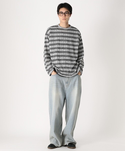 LAND MUSEUM（ランドミュージアム）の「LAND MUSEUM／DISTRESSロンT（Tシャツ/カットソー・メンズ・ピンク/グレー・FREE）」の7枚目の写真