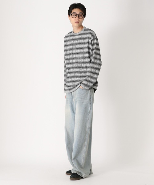 LAND MUSEUM（ランドミュージアム）の「LAND MUSEUM／DISTRESSロンT（Tシャツ/カットソー・メンズ・ピンク/グレー・FREE）」の8枚目の写真