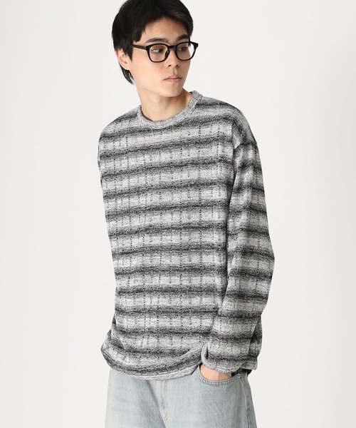 LAND MUSEUM（ランドミュージアム）の「LAND MUSEUM／DISTRESSロンT（Tシャツ/カットソー・メンズ・ピンク/グレー・FREE）」の12枚目の写真