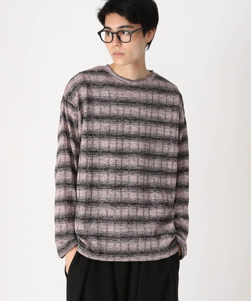 LAND MUSEUM（ランドミュージアム）の「LAND MUSEUM／DISTRESSロンT（Tシャツ/カットソー・メンズ・ピンク/グレー・FREE）」の17枚目の写真