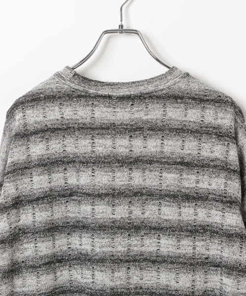 LAND MUSEUM（ランドミュージアム）の「LAND MUSEUM／DISTRESSロンT（Tシャツ/カットソー・メンズ・ピンク/グレー・FREE）」の21枚目の写真