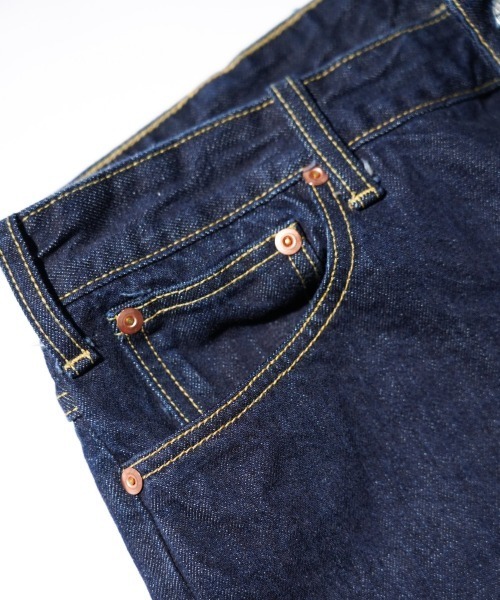BACK STRAP 40S 5POCKET PANT ONE WASH 復古後調節帶五口袋水洗丹寧長褲