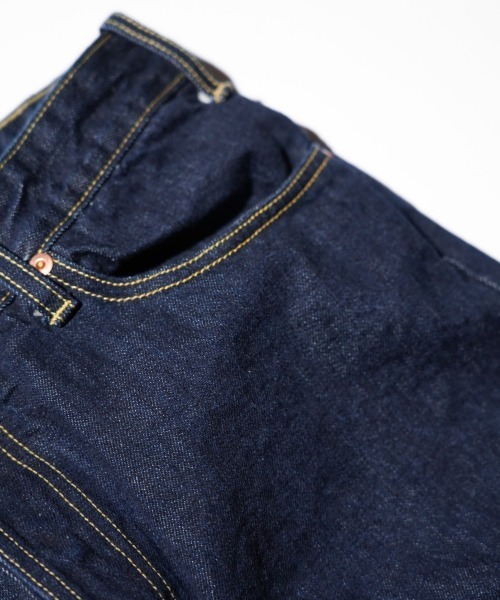 BACK STRAP 40S 5POCKET PANT ONE WASH 復古後調節帶五口袋水洗丹寧長褲