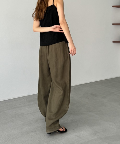 タグ付 CANAL JEAN 24SS El mar リネンタックパンツ 黒 S タグ付 CANAL JEAN 24SS El mar リネンタックパンツ 黒 S パンツ