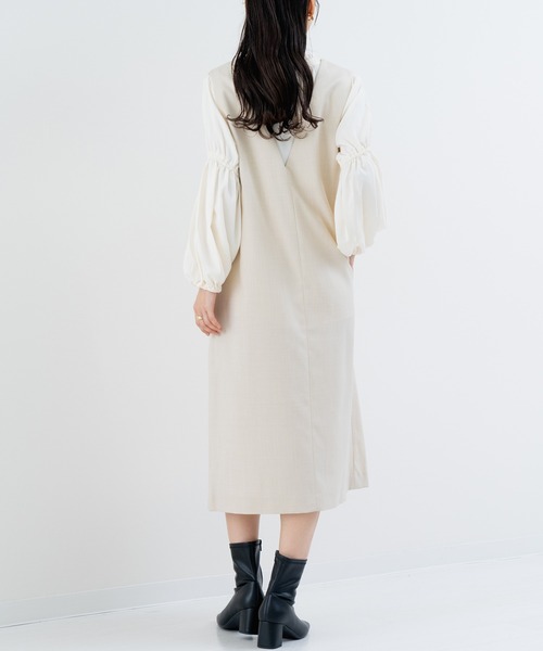ANNA LUNA(アンナルナ)の「【ANNA LUNA】 上品 軽やか 大人のための ジャンパースカート / ワンピース(ワンピース・レディース・ベージュ/ブラック/ネイビー・MEDIUM/LARGE)」の18枚目の写真