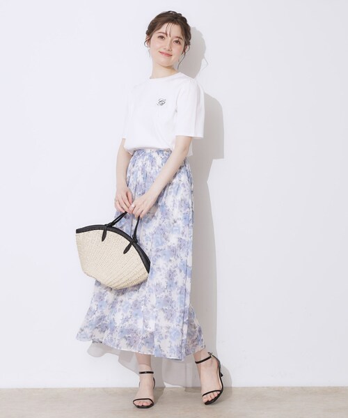 couture brooch（クチュールブローチ）の「【接触冷感・UV・マシンウォッシャブル】60CBロゴT（Tシャツ/カットソー・レディース・ブラック/サックスブルー/ブラック系2/オフホワイト・38/36/42/40）」の19枚目の写真