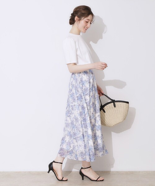 couture brooch（クチュールブローチ）の「【接触冷感・UV・マシンウォッシャブル】60CBロゴT（Tシャツ/カットソー・レディース・ブラック/サックスブルー/ブラック系2/オフホワイト・38/36/42/40）」の20枚目の写真