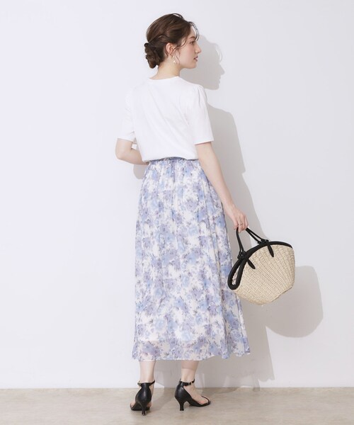 couture brooch（クチュールブローチ）の「【接触冷感・UV・マシンウォッシャブル】60CBロゴT（Tシャツ/カットソー・レディース・ブラック/サックスブルー/ブラック系2/オフホワイト・38/36/42/40）」の21枚目の写真