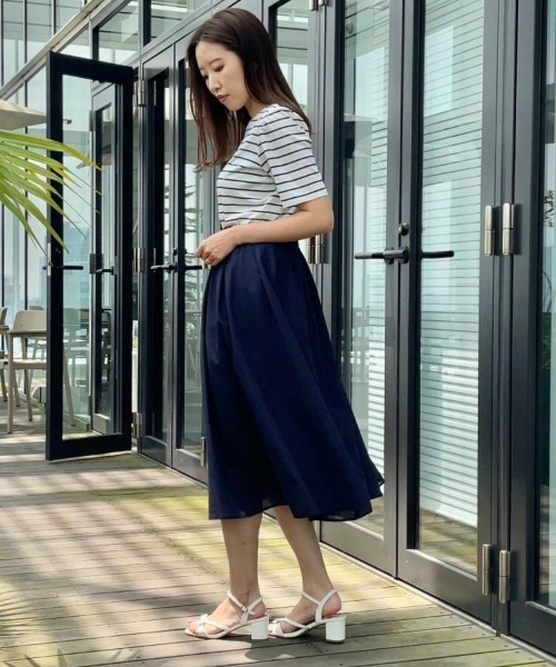 couture brooch（クチュールブローチ）の「【接触冷感・UV・マシンウォッシャブル】60CBロゴT（Tシャツ/カットソー・レディース・ブラック/サックスブルー/ブラック系2/オフホワイト・38/36/42/40）」の6枚目の写真