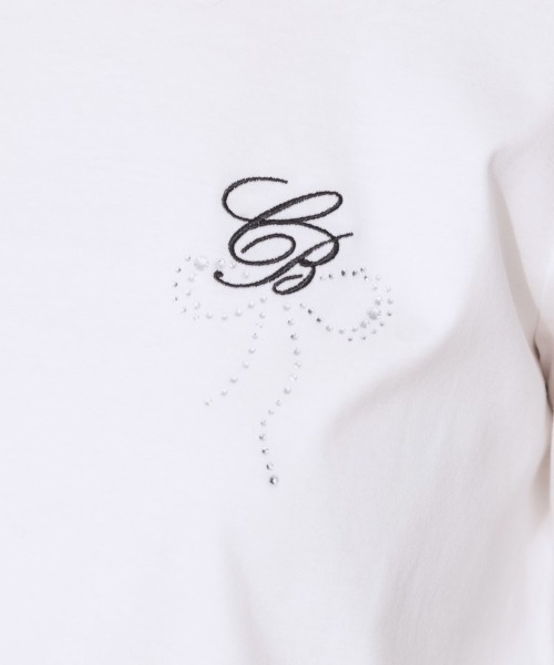 couture brooch（クチュールブローチ）の「【接触冷感・UV・マシンウォッシャブル】60CBロゴT（Tシャツ/カットソー・レディース・ブラック/サックスブルー/ブラック系2/オフホワイト・38/36/42/40）」の9枚目の写真