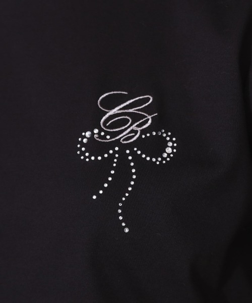 couture brooch（クチュールブローチ）の「【接触冷感・UV・マシンウォッシャブル】60CBロゴT（Tシャツ/カットソー・レディース・ブラック/サックスブルー/ブラック系2/オフホワイト・38/36/42/40）」の10枚目の写真