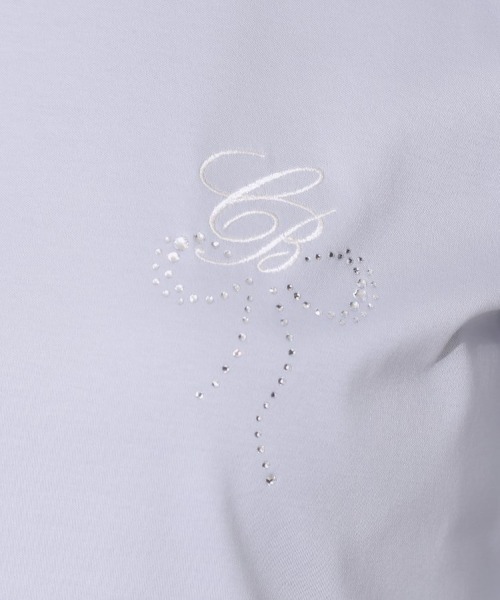 couture brooch（クチュールブローチ）の「【接触冷感・UV・マシンウォッシャブル】60CBロゴT（Tシャツ/カットソー・レディース・ブラック/サックスブルー/ブラック系2/オフホワイト・38/36/42/40）」の11枚目の写真