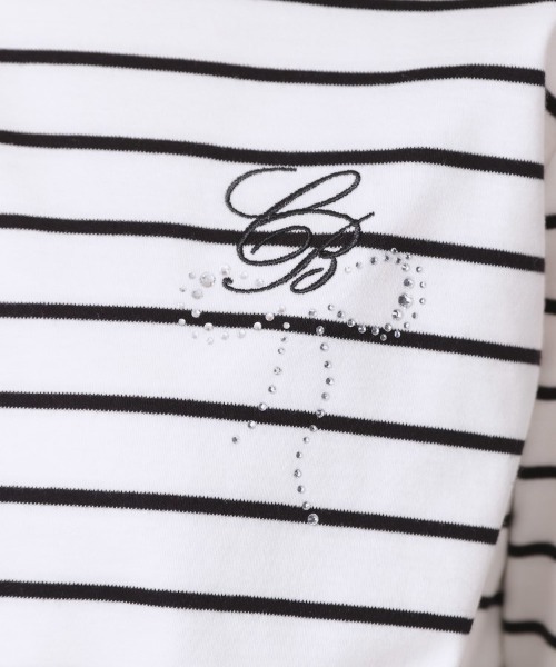 couture brooch（クチュールブローチ）の「【接触冷感・UV・マシンウォッシャブル】60CBロゴT（Tシャツ/カットソー・レディース・ブラック/サックスブルー/ブラック系2/オフホワイト・38/36/42/40）」の12枚目の写真