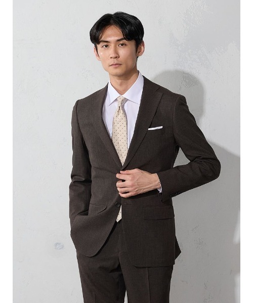 美品【ZARA】4WAY STRETCH スーツ グレンチェック ブラウン XL ZARA - ZARA MAN☆新品タグ付☆チェック柄☆セットアップ