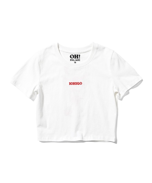 HOMEGAME(ホームゲーム)の「オーパレス【OH!PALACE】- キューピーTシャツ【ICHIGO 01 CROPPED TEE】(Tシャツ/カットソー・レディース・ホワイト・LARGE/MEDIUM/SMALL)」の1枚目の写真