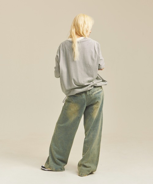 Healthknit(ヘルスニット)の「Healthknit NARROW BORDER JERSEY WIDE CREW NECK S/S TEE(Tシャツ/カットソー・メンズ・その他2/その他1・M/L/XL)」の19枚目の写真