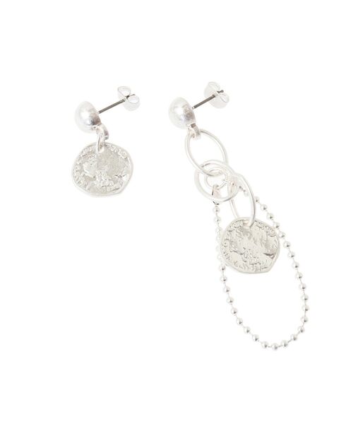 AMERICAN HOLIC(アメリカンホリック)の「コインアシンメトリーピアス(ピアス(両耳用)・レディース・シルバー・FREE)」の3枚目の写真