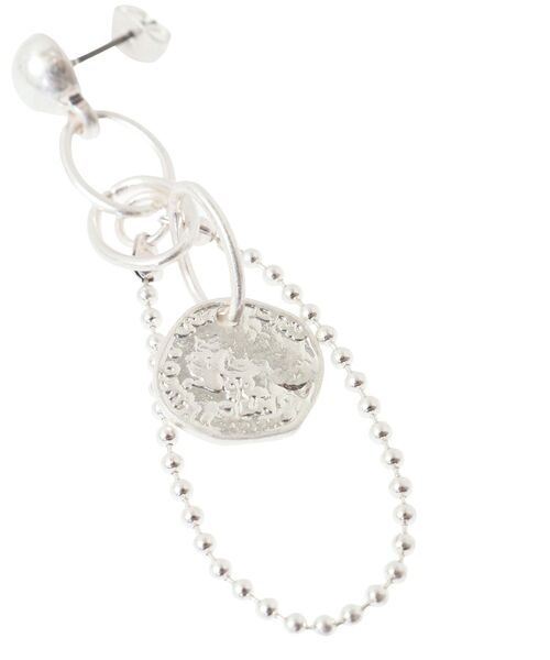 AMERICAN HOLIC(アメリカンホリック)の「コインアシンメトリーピアス(ピアス(両耳用)・レディース・シルバー・FREE)」の4枚目の写真