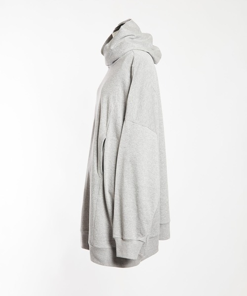 gomme（ゴム）の「60/-ファイン裏毛　ビッグパーカー（パーカー・レディース・トップグレー/チャコールグレー/ブラック・MEDIUM）」の15枚目の写真