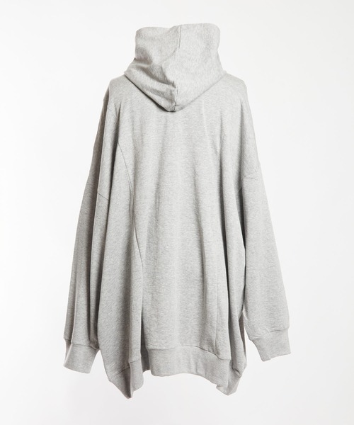 gomme（ゴム）の「60/-ファイン裏毛　ビッグパーカー（パーカー・レディース・トップグレー/チャコールグレー/ブラック・MEDIUM）」の16枚目の写真