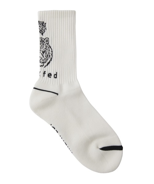 MILKFED.（ミルクフェド）の「TIGER JACQUARD SOCKS（ソックス/靴下・レディース・ブラック/ホワイト/ライトピンク・ONE SIZE）」の8枚目の写真
