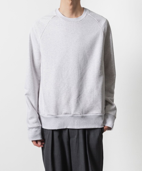 ATTACHMENT（アタッチメント）の「コットン ストレッチテリー プルオーバー / CO STRECH TERRY PULLOVER（スウェット・メンズ・ダークグレー/ライトグレー/ブラック・2/3/1）」の2枚目の写真