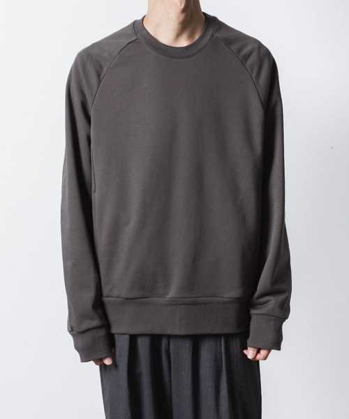 ATTACHMENT（アタッチメント）の「コットン ストレッチテリー プルオーバー / CO STRECH TERRY PULLOVER（スウェット・メンズ・ダークグレー/ライトグレー/ブラック・2/3/1）」の3枚目の写真