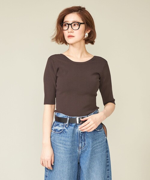 【NICENICE MOMENT】CROPPED クルーネックニット NICENICE MOMENT】CROPPED クルーネックニット （TOPS / WOMENS）