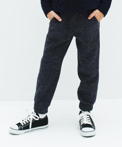 green label relaxing(グリーンレーベルリラクシング)の「【KIDS】ウラキモウ リブ パンツ(その他パンツ・キッズ・ブラック/ネイビー・105/135/95/125/115)」の1枚目の写真