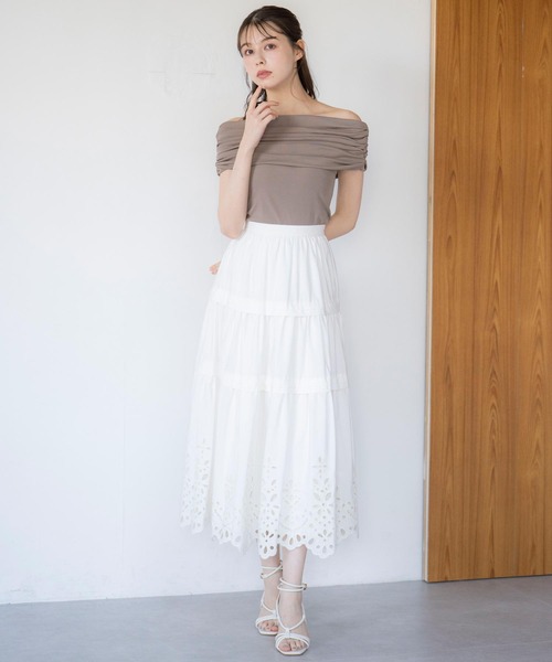 NOELA(ノエラ)の「オフショルドレープカットソー(Tシャツ/カットソー・レディース・オフホワイト/モカ/その他1/ライトグリーン・フリー)」の20枚目の写真