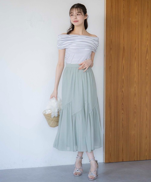 NOELA(ノエラ)の「オフショルドレープカットソー(Tシャツ/カットソー・レディース・オフホワイト/モカ/その他1/ライトグリーン・フリー)」の16枚目の写真