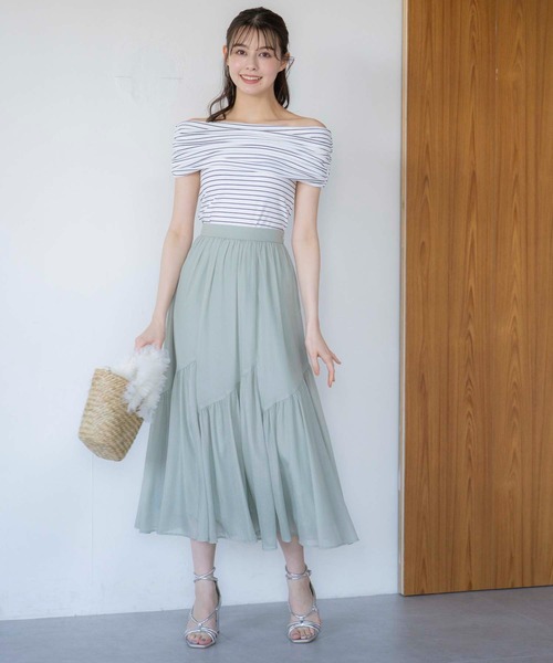 NOELA(ノエラ)の「オフショルドレープカットソー(Tシャツ/カットソー・レディース・オフホワイト/モカ/その他1/ライトグリーン・フリー)」の15枚目の写真