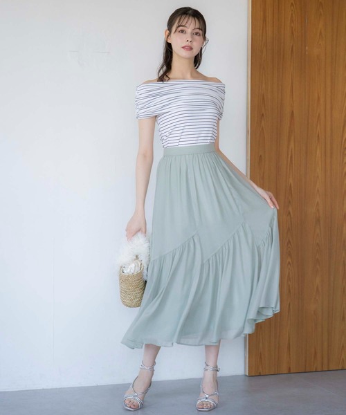 NOELA(ノエラ)の「オフショルドレープカットソー(Tシャツ/カットソー・レディース・オフホワイト/モカ/その他1/ライトグリーン・フリー)」の14枚目の写真