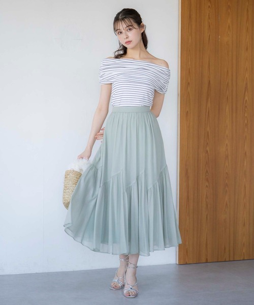 NOELA(ノエラ)の「オフショルドレープカットソー(Tシャツ/カットソー・レディース・オフホワイト/モカ/その他1/ライトグリーン・フリー)」の13枚目の写真