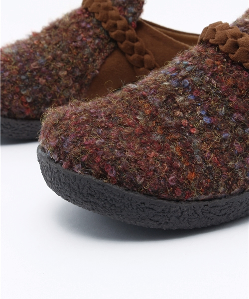 チャイハネ（チャイハネ）の「【チャイハネ】ミックスヤーン三つ編みベルト付きスリッポン（スリッポン・レディース・ブラウン・LARGE）」の5枚目の写真