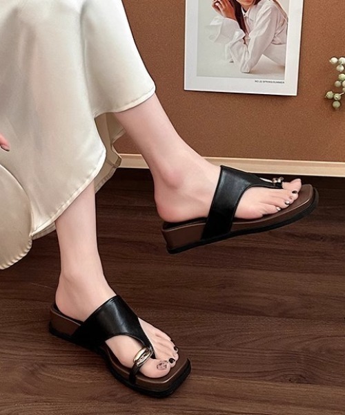 Mela（メラ）の「METAL THONG SANDALS（サンダル・レディース・ホワイト/レオパード/シルバー/ブラック・36/37/38/39）」の11枚目の写真