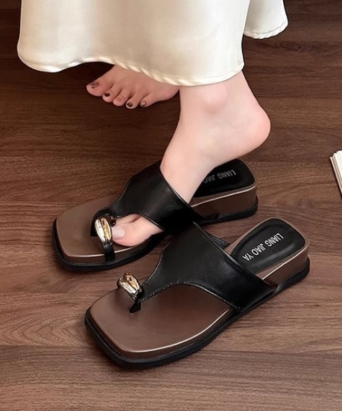 Mela（メラ）の「METAL THONG SANDALS（サンダル・レディース・ホワイト/レオパード/シルバー/ブラック・36/37/38/39）」の12枚目の写真