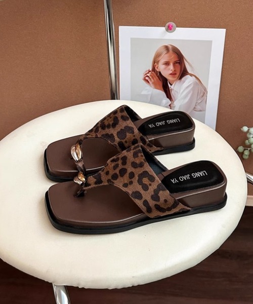 Mela（メラ）の「METAL THONG SANDALS（サンダル・レディース・ホワイト/レオパード/シルバー/ブラック・36/37/38/39）」の15枚目の写真