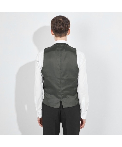 SUIT SELECT（スーツセレクト）の「【結婚式・セレモニー・イベント対応可】【通年】リバーシブルジレ（ベスト）/ブラック＆グレー（スーツベスト・メンズ・ブラック・Y4/A4/A5/A6/AB5/AB6/BB5/BB6/Y5/Y6）」の7枚目の写真