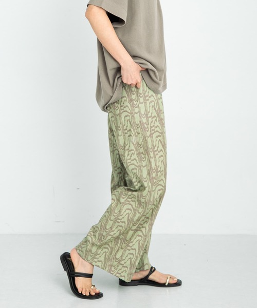 URBAN RESEARCH Sonny Label（アーバンリサーチサニーレーベル）の「コットンモダールニュアンスプリントパンツ（その他パンツ・レディース・グリーン系その他/ブラウン/ブラック・FREE）」の7枚目の写真