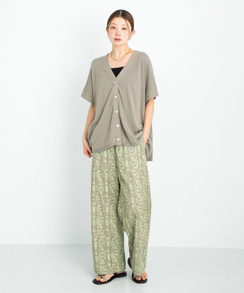 URBAN RESEARCH Sonny Label（アーバンリサーチサニーレーベル）の「コットンモダールニュアンスプリントパンツ（その他パンツ・レディース・グリーン系その他/ブラウン/ブラック・FREE）」の8枚目の写真