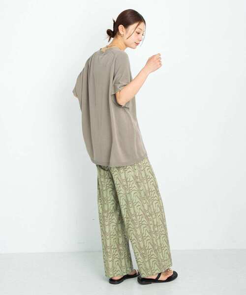 URBAN RESEARCH Sonny Label（アーバンリサーチサニーレーベル）の「コットンモダールニュアンスプリントパンツ（その他パンツ・レディース・グリーン系その他/ブラウン/ブラック・FREE）」の9枚目の写真
