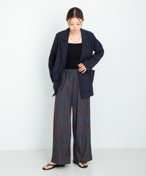 URBAN RESEARCH Sonny Label（アーバンリサーチサニーレーベル）の「コットンモダールニュアンスプリントパンツ（その他パンツ・レディース・グリーン系その他/ブラウン/ブラック・FREE）」の15枚目の写真