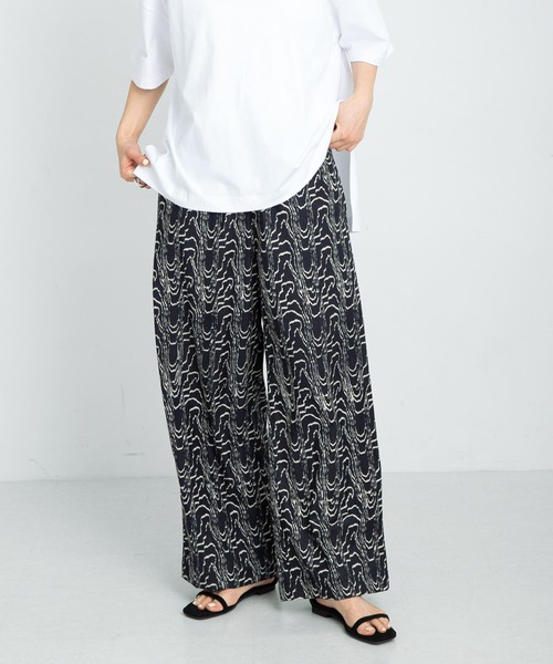 URBAN RESEARCH Sonny Label（アーバンリサーチサニーレーベル）の「コットンモダールニュアンスプリントパンツ（その他パンツ・レディース・グリーン系その他/ブラウン/ブラック・FREE）」の18枚目の写真