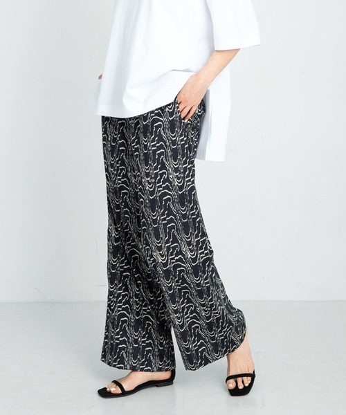 URBAN RESEARCH Sonny Label（アーバンリサーチサニーレーベル）の「コットンモダールニュアンスプリントパンツ（その他パンツ・レディース・グリーン系その他/ブラウン/ブラック・FREE）」の19枚目の写真