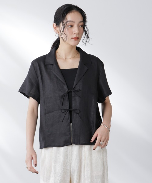 RITA ROW（リタロウ）の「RITA ROW/AMBER BLOUSE（シャツ/ブラウス・レディース・ブラック・S）」の2枚目の写真