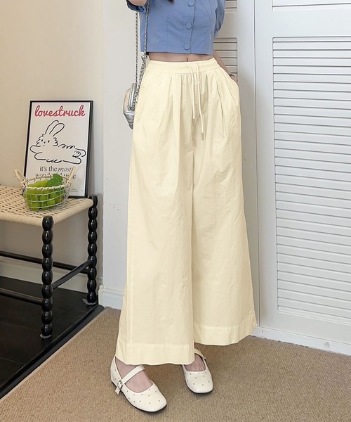 BANICO(バニコ)の「フレアシルエットリラックスパンツ(その他パンツ・レディース・ブルー/ブラック/ライトベージュ・LARGE/MEDIUM/X-LARGE)」の12枚目の写真
