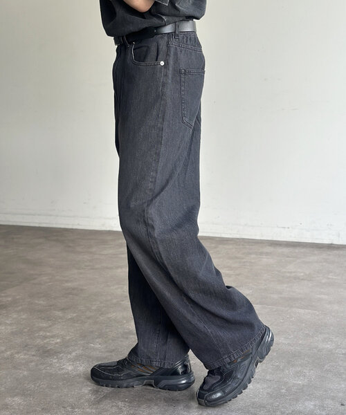 CPCM（シーピーシーエム）の「綿麻センターシームライトデニム（デニムパンツ・レディース・ブルー/インディゴブルー/ブラック・MEDIUM/LARGE）」の5枚目の写真