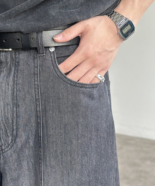 CPCM（シーピーシーエム）の「綿麻センターシームライトデニム（デニムパンツ・レディース・ブルー/インディゴブルー/ブラック・MEDIUM/LARGE）」の9枚目の写真